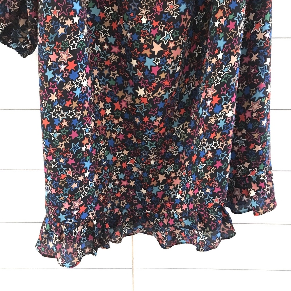 J.Crew Black Kaleidoscope Star One Shoulder Dress - Picture 6 of 8